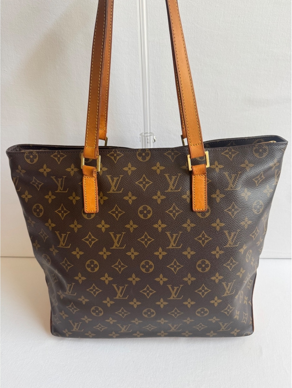 Authentic Louis Vuitton Cabas Mezzo Monogram Tote Bag M51151 France Entrupy COA